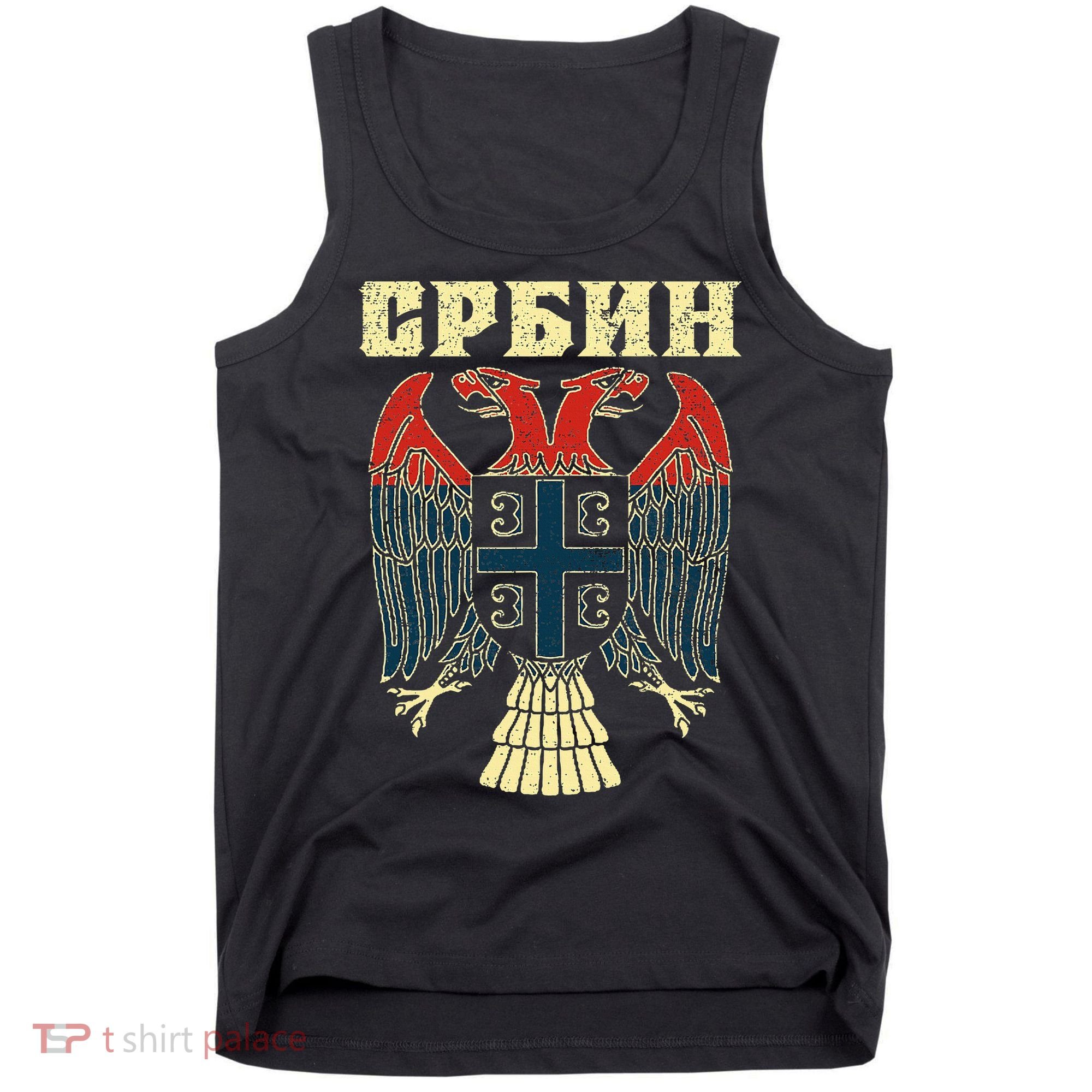 Serbia Srbija Serbian Serbian Eagle Flag Cccc Cyrillic Tank Top