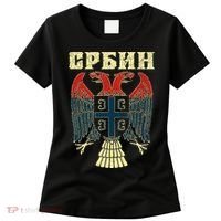 Serbia Srbija Serbian Serbian Eagle Flag Cccc Cyrillic Women's T-Shirt thumb 0