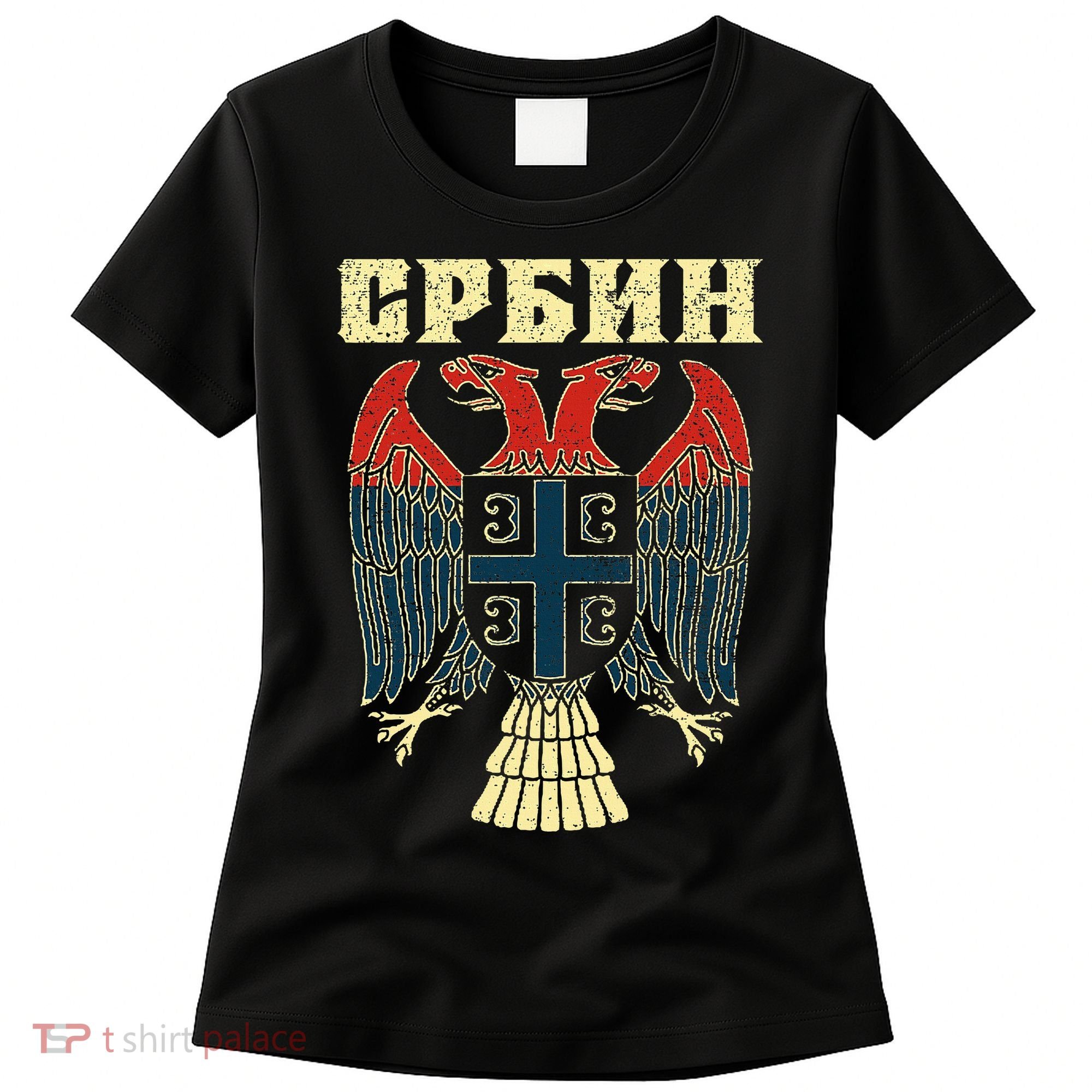 Serbia Srbija Serbian Serbian Eagle Flag Cccc Cyrillic Women's T-Shirt