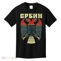 Serbia Srbija Serbian Serbian Eagle Flag Cccc Cyrillic Kids T-Shirt thumb 0