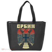 Serbia Srbija Serbian Serbian Eagle Flag Cccc Cyrillic Tote Bag thumb 0