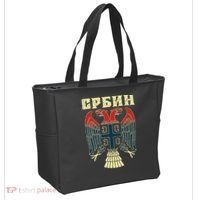 Serbia Srbija Serbian Serbian Eagle Flag Cccc Cyrillic Tote Bag thumb 2
