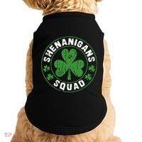 Shenanigans Squad Shamrocks Irish Funny St Patricks Day Doggie Tank thumb 0