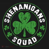 Shenanigans Squad Shamrocks Irish Funny St Patricks Day USA-Made Doggie Bandana thumb 2