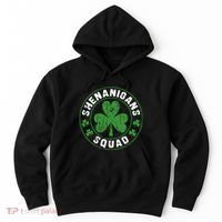 Shenanigans Squad Shamrocks Irish Funny St Patricks Day Hoodie thumb 0