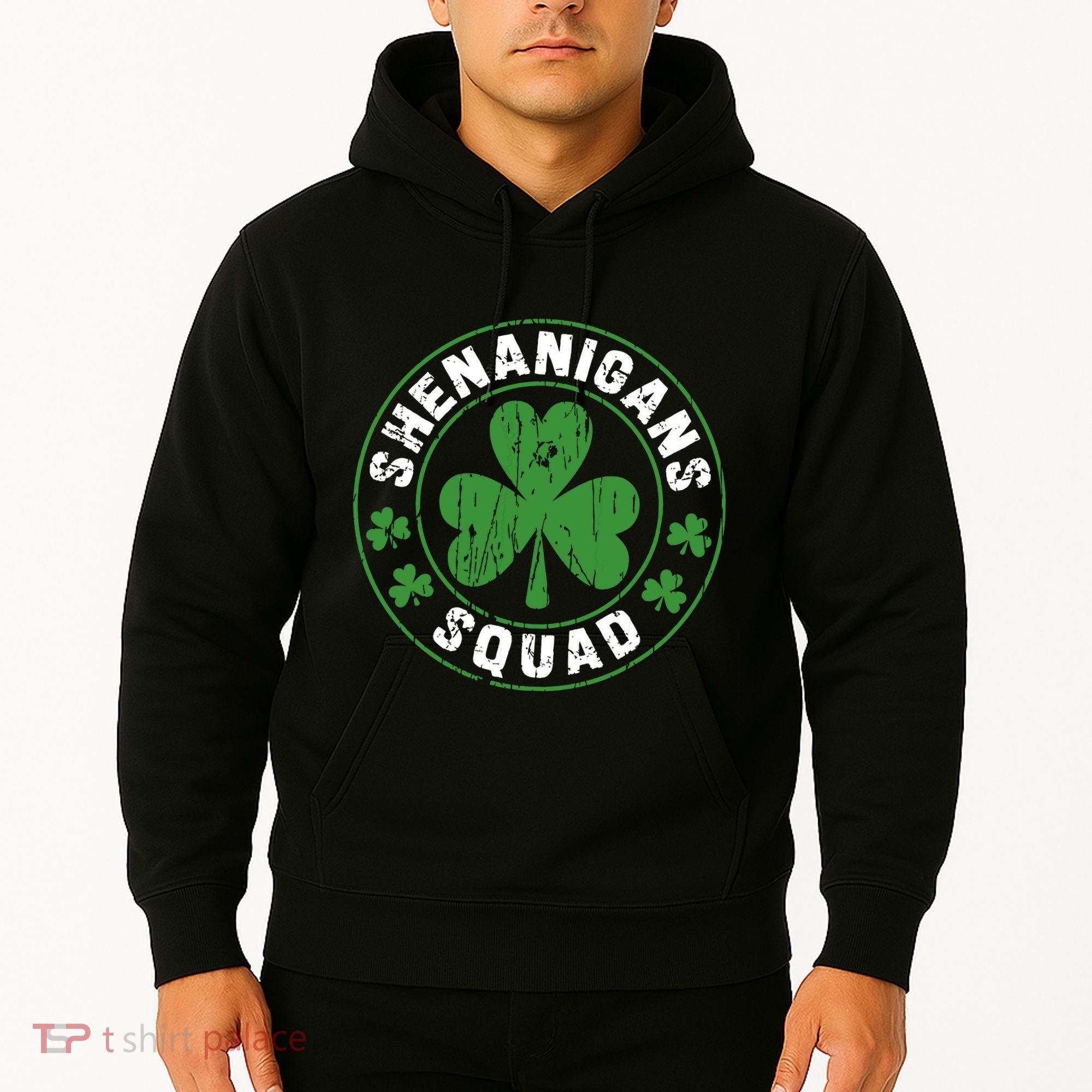 Shenanigans Squad Shamrocks Irish Funny St Patricks Day Hoodie