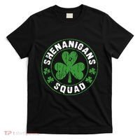 Shenanigans Squad Shamrocks Irish Funny St Patricks Day T-Shirt thumb 0