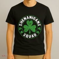 Shenanigans Squad Shamrocks Irish Funny St Patricks Day T-Shirt thumb 3