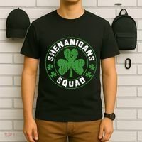 Shenanigans Squad Shamrocks Irish Funny St Patricks Day T-Shirt thumb 6