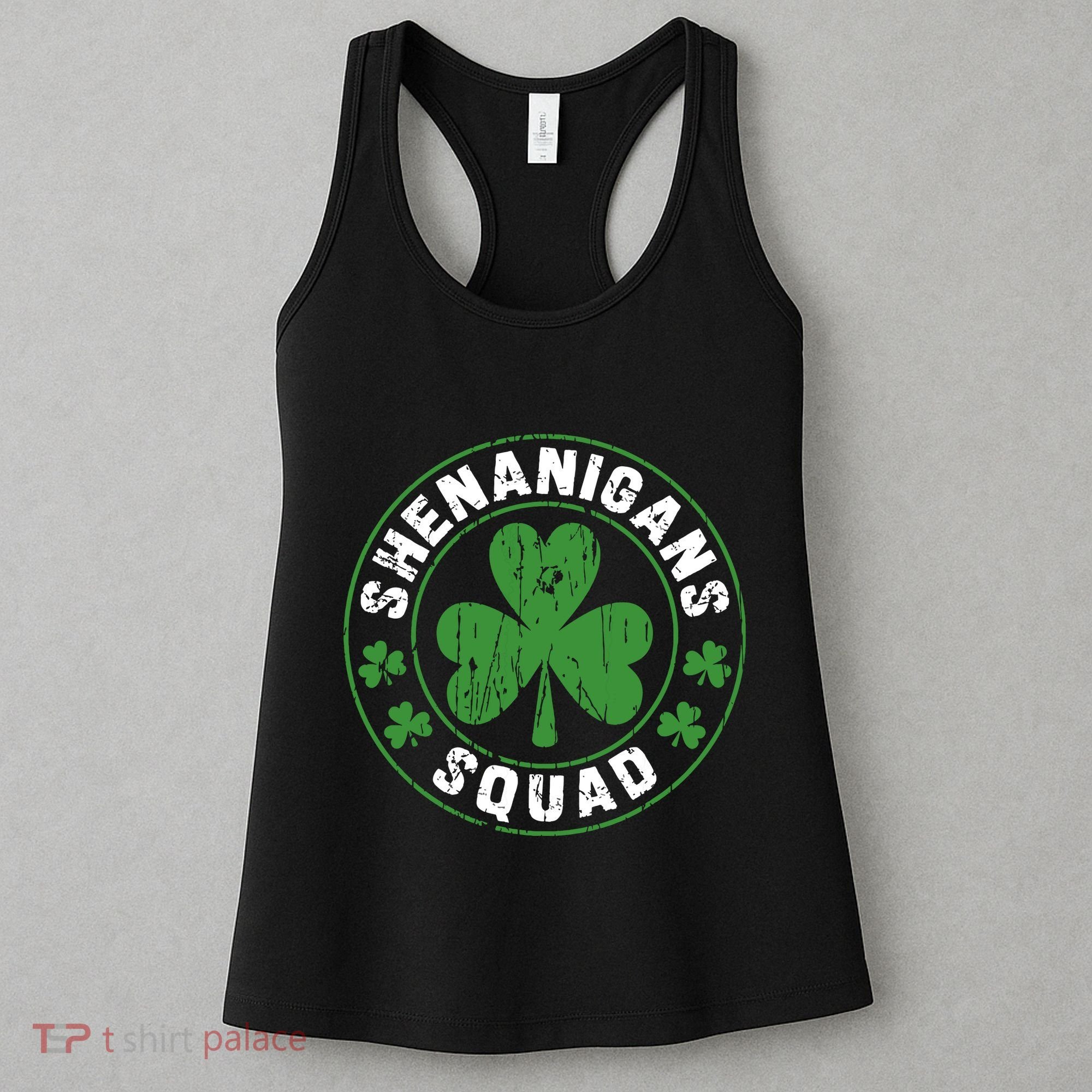 Shenanigans Squad Shamrocks Irish Funny St Patricks Day Women's Tank Top