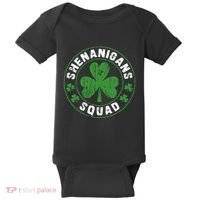 Shenanigans Squad Shamrocks Irish Funny St Patricks Day Baby Bodysuit thumb 0