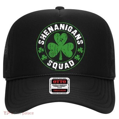 Shenanigans Squad Shamrocks Irish Funny St Patricks Day Hat
