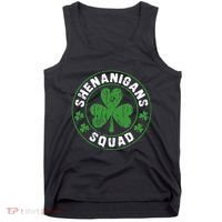 Shenanigans Squad Shamrocks Irish Funny St Patricks Day Tank Top thumb 0