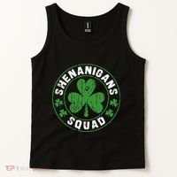 Shenanigans Squad Shamrocks Irish Funny St Patricks Day Tank Top thumb 2