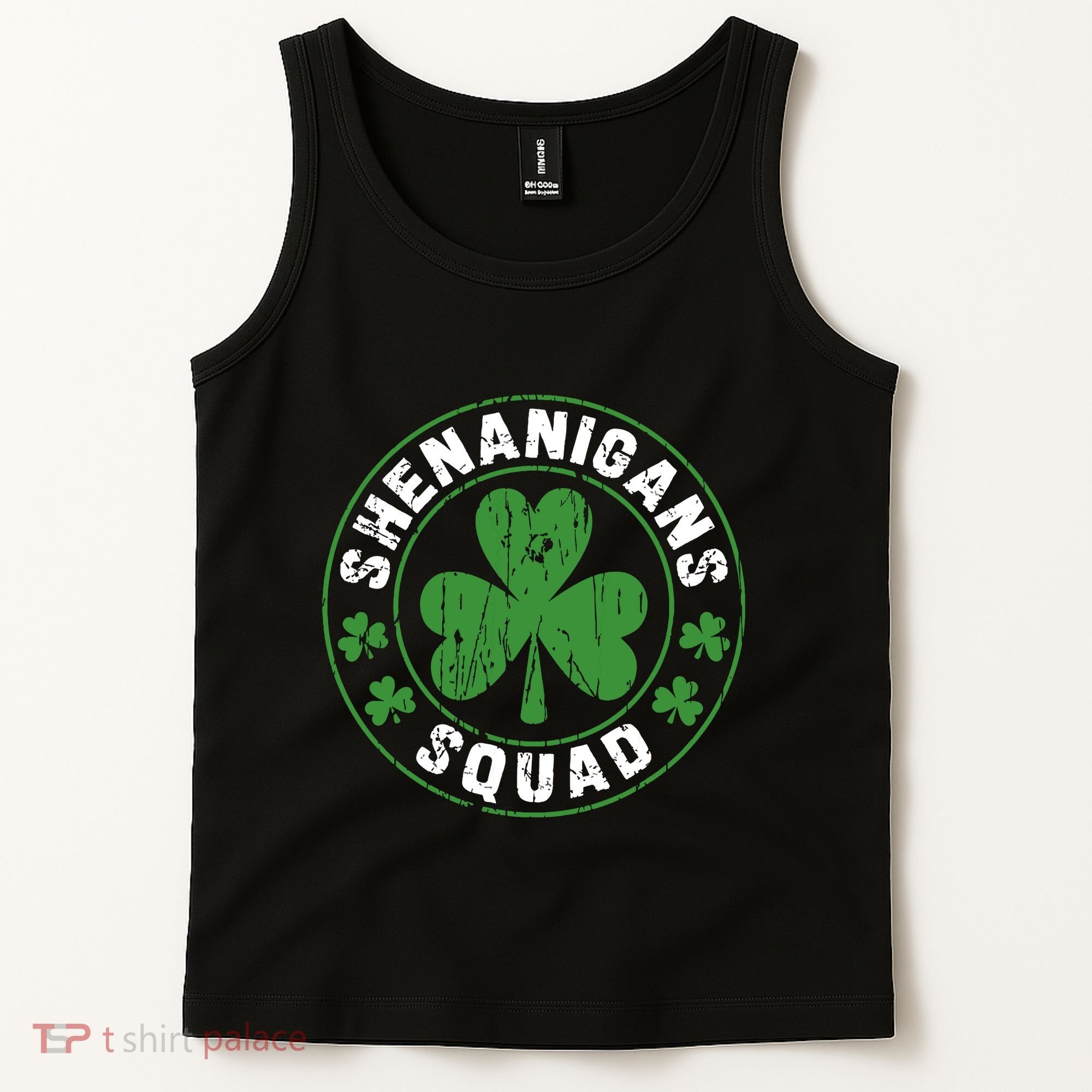 Shenanigans Squad Shamrocks Irish Funny St Patricks Day Tank Top