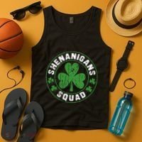 Shenanigans Squad Shamrocks Irish Funny St Patricks Day Tank Top thumb 4