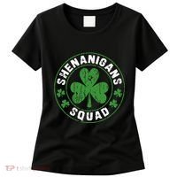Shenanigans Squad Shamrocks Irish Funny St Patricks Day Women's T-Shirt thumb 0