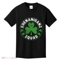 Shenanigans Squad Shamrocks Irish Funny St Patricks Day Kids T-Shirt thumb 0