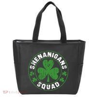 Shenanigans Squad Shamrocks Irish Funny St Patricks Day Tote Bag thumb 0