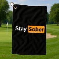 Stay Sober Golf Towel thumb 1