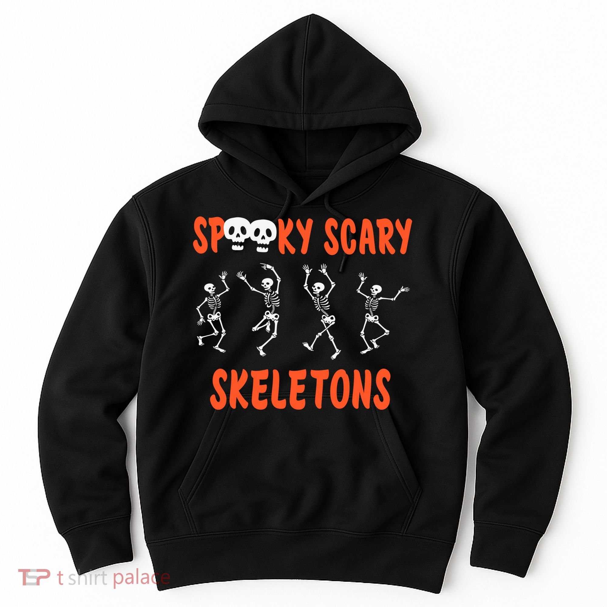 Spooky Scary Skeletons Dance Halloween Day Hoodie