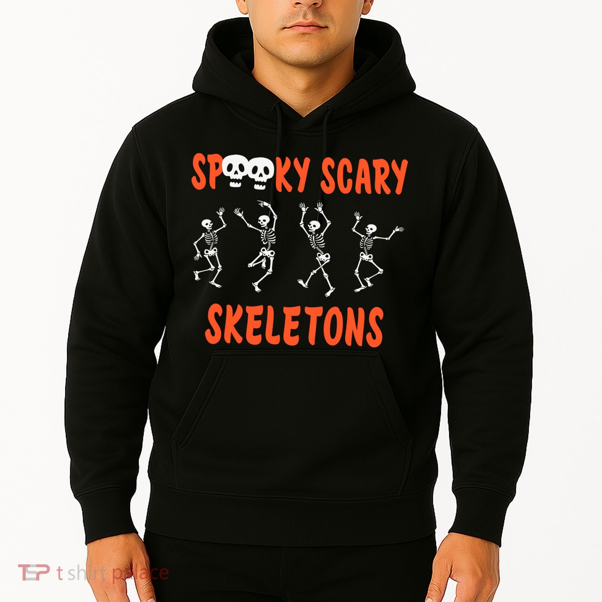 Spooky Scary Skeletons Dance Halloween Day Hoodie