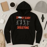 Spooky Scary Skeletons Dance Halloween Day Hoodie thumb 3