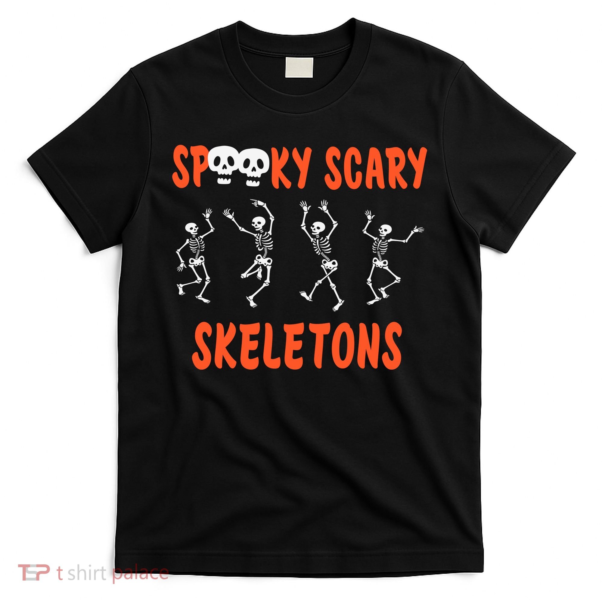 Spooky Scary Skeletons Dance Halloween Day T-Shirt