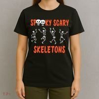 Spooky Scary Skeletons Dance Halloween Day T-Shirt thumb 4