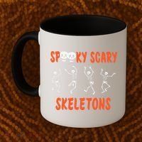 Spooky Scary Skeletons Dance Halloween Day Coffee Mug thumb 2