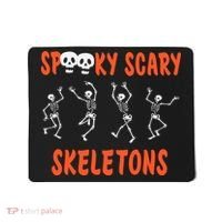 Spooky Scary Skeletons Dance Halloween Day Mousepad thumb 0