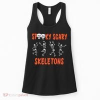 Spooky Scary Skeletons Dance Halloween Day Women's Tank Top thumb 0