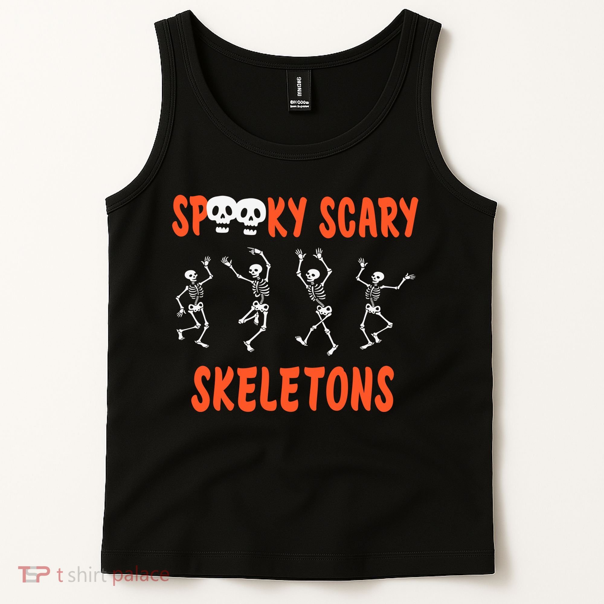 Spooky Scary Skeletons Dance Halloween Day Tank Top