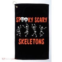 Spooky Scary Skeletons Dance Halloween Day Golf Towel thumb 0