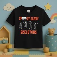Spooky Scary Skeletons Dance Halloween Day Toddler T-Shirt thumb 3