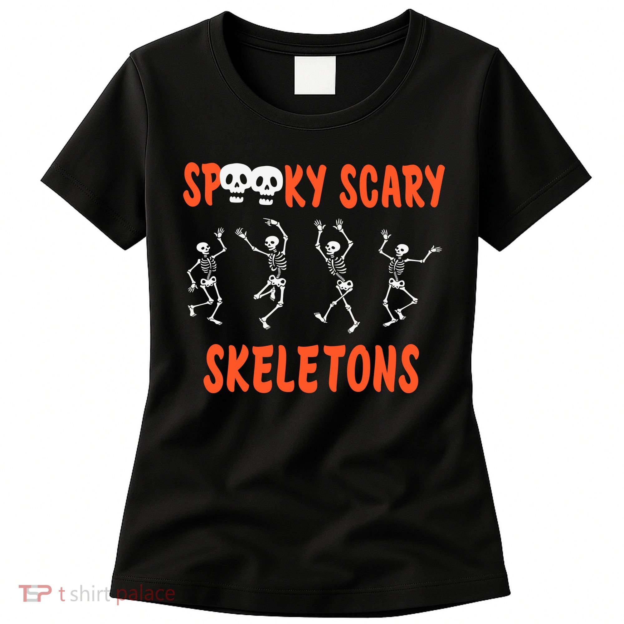 Spooky Scary Skeletons Dance Halloween Day Women's T-Shirt