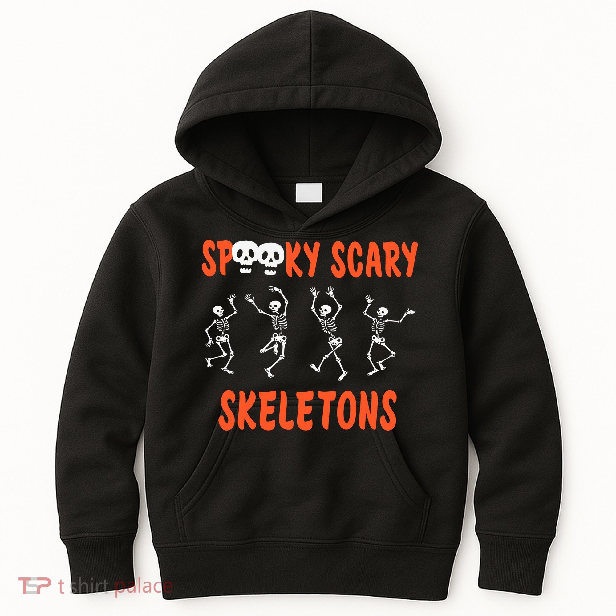 Spooky Scary Skeletons Dance Halloween Day Kids Hoodie