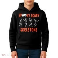 Spooky Scary Skeletons Dance Halloween Day Kids Hoodie thumb 4