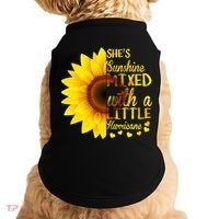 She Sunflower Sunshine Mixed With A Little Hurricane Gift Doggie Tank thumb 0