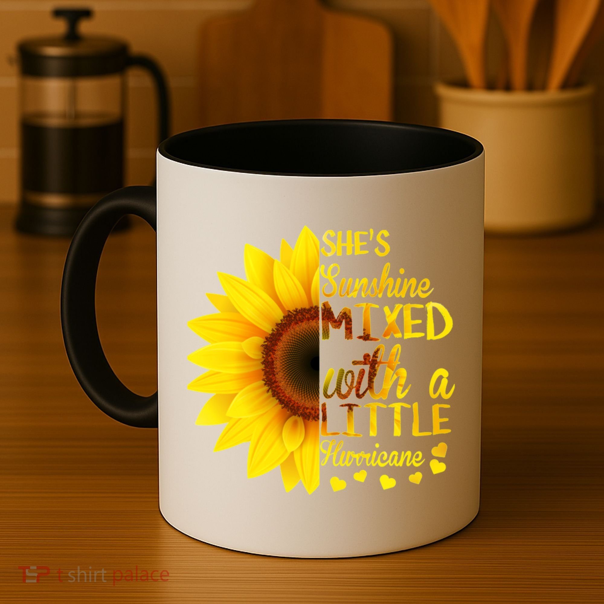 She Sunflower Sunshine Mixed With A Little Hurricane Gift Coffee Mug