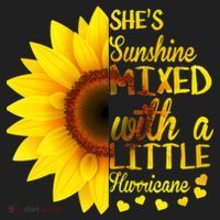 She Sunflower Sunshine Mixed With A Little Hurricane Gift Beanie thumb 2