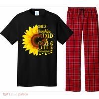 She Sunflower Sunshine Mixed With A Little Hurricane Gift Pajama Set thumb 0