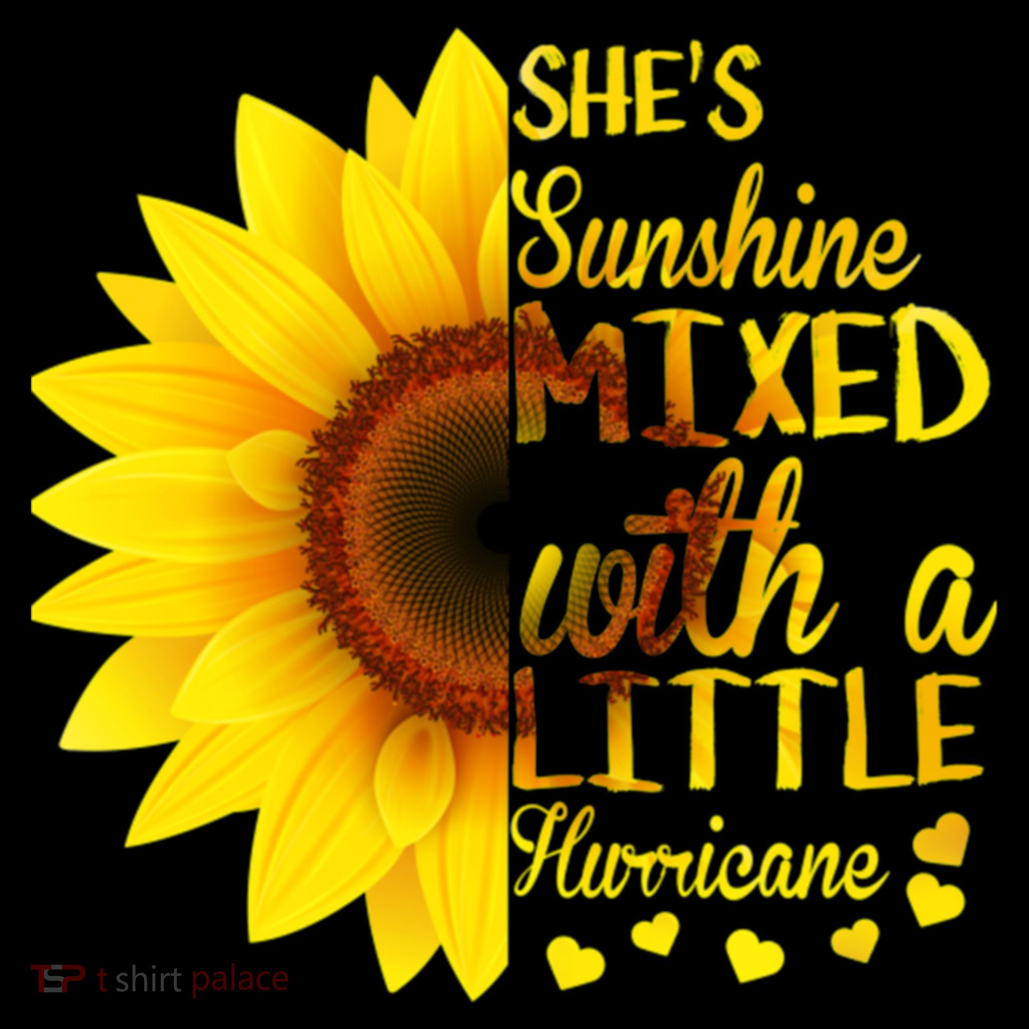 She Sunflower Sunshine Mixed With A Little Hurricane Gift Women's Hoodie