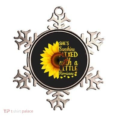 She Sunflower Sunshine Mixed With A Little Hurricane Gift Ornament