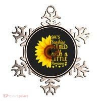 She Sunflower Sunshine Mixed With A Little Hurricane Gift Ornament thumb 0