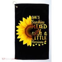 She Sunflower Sunshine Mixed With A Little Hurricane Gift Golf Towel thumb 0