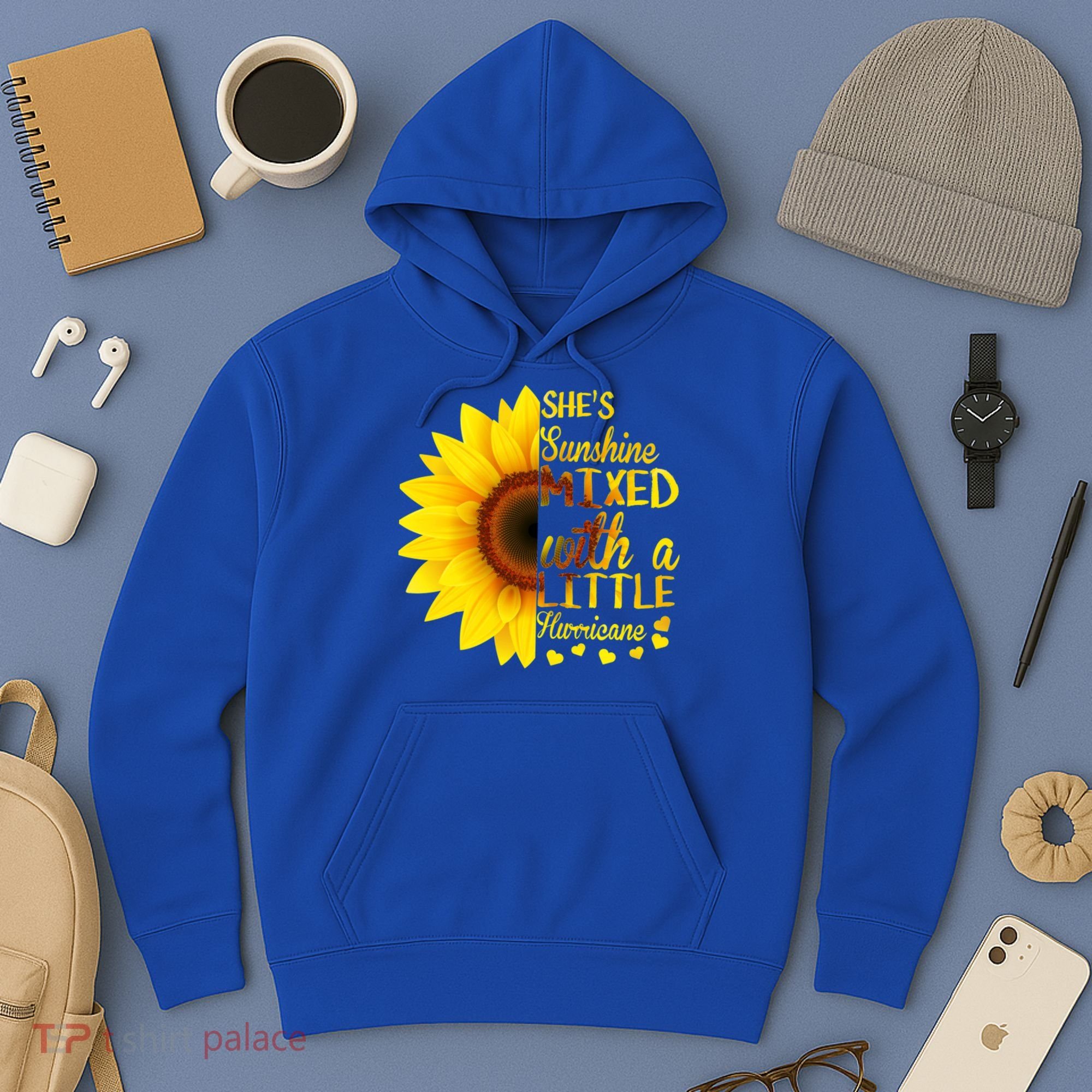 She Sunflower Sunshine Mixed With A Little Hurricane Gift Hoodie