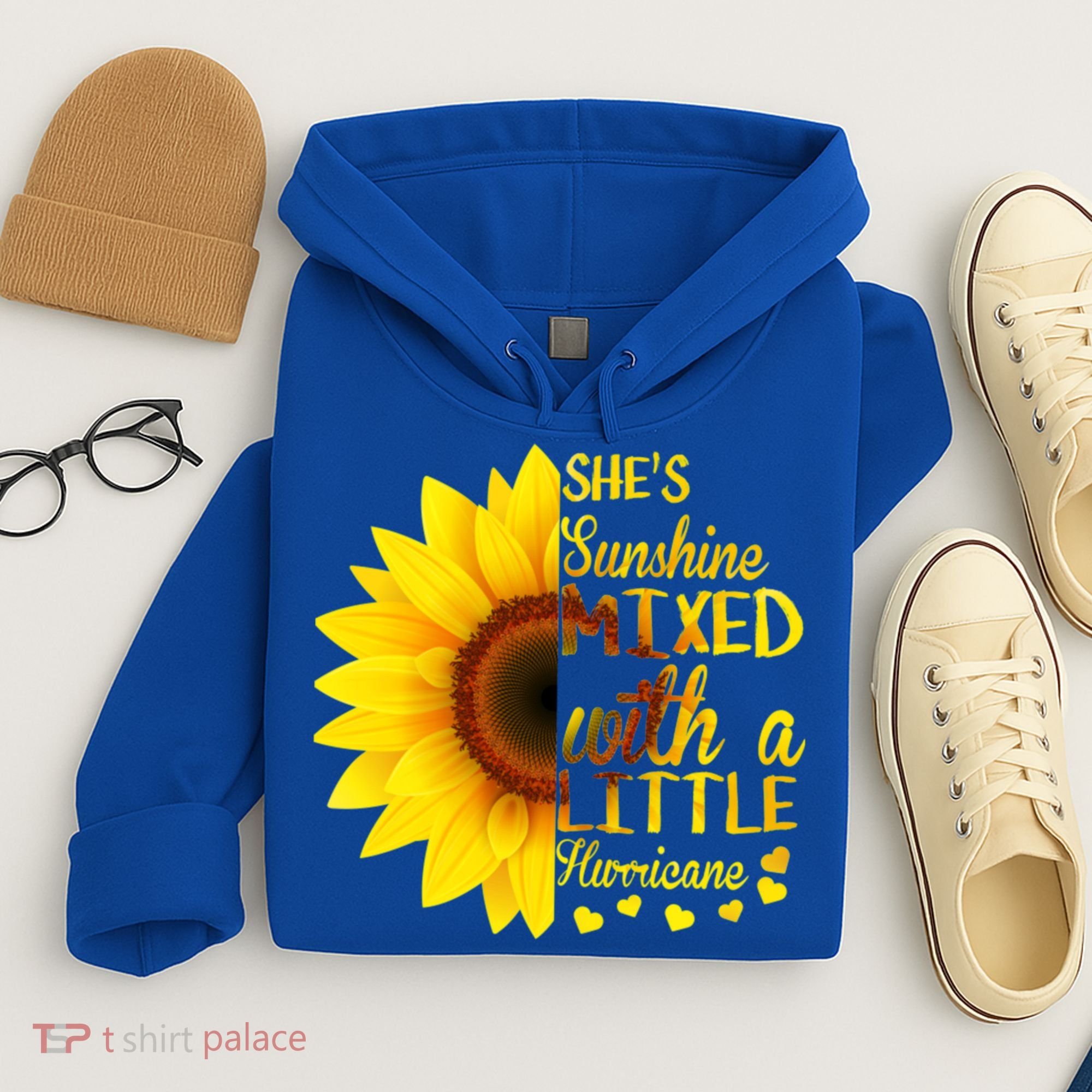She Sunflower Sunshine Mixed With A Little Hurricane Gift Hoodie