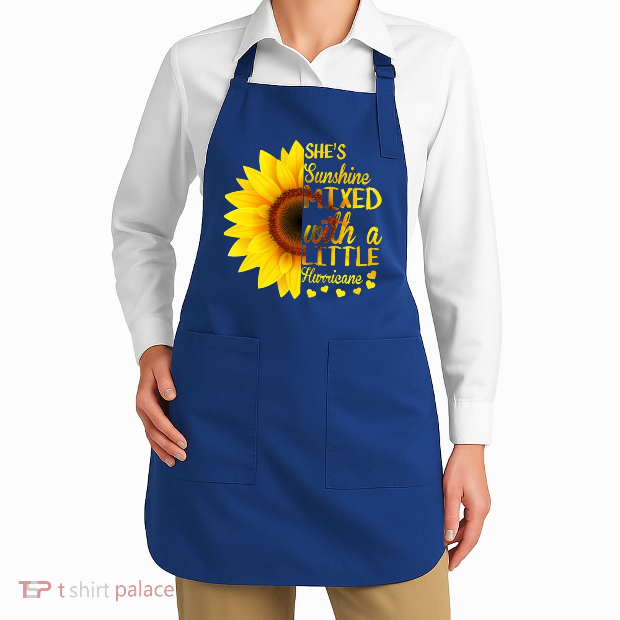 She Sunflower Sunshine Mixed With A Little Hurricane Gift Apron