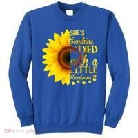 She Sunflower Sunshine Mixed With A Little Hurricane Gift Sweatshirt thumb 0